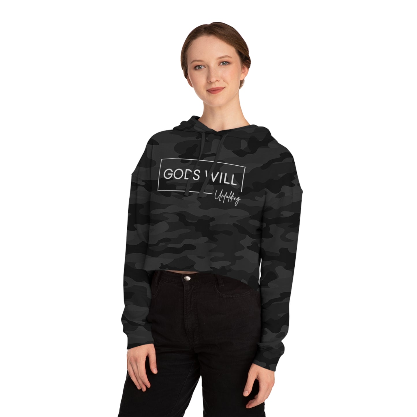 Gods Will Unfolding Cotton Crop Top Sweatshirt