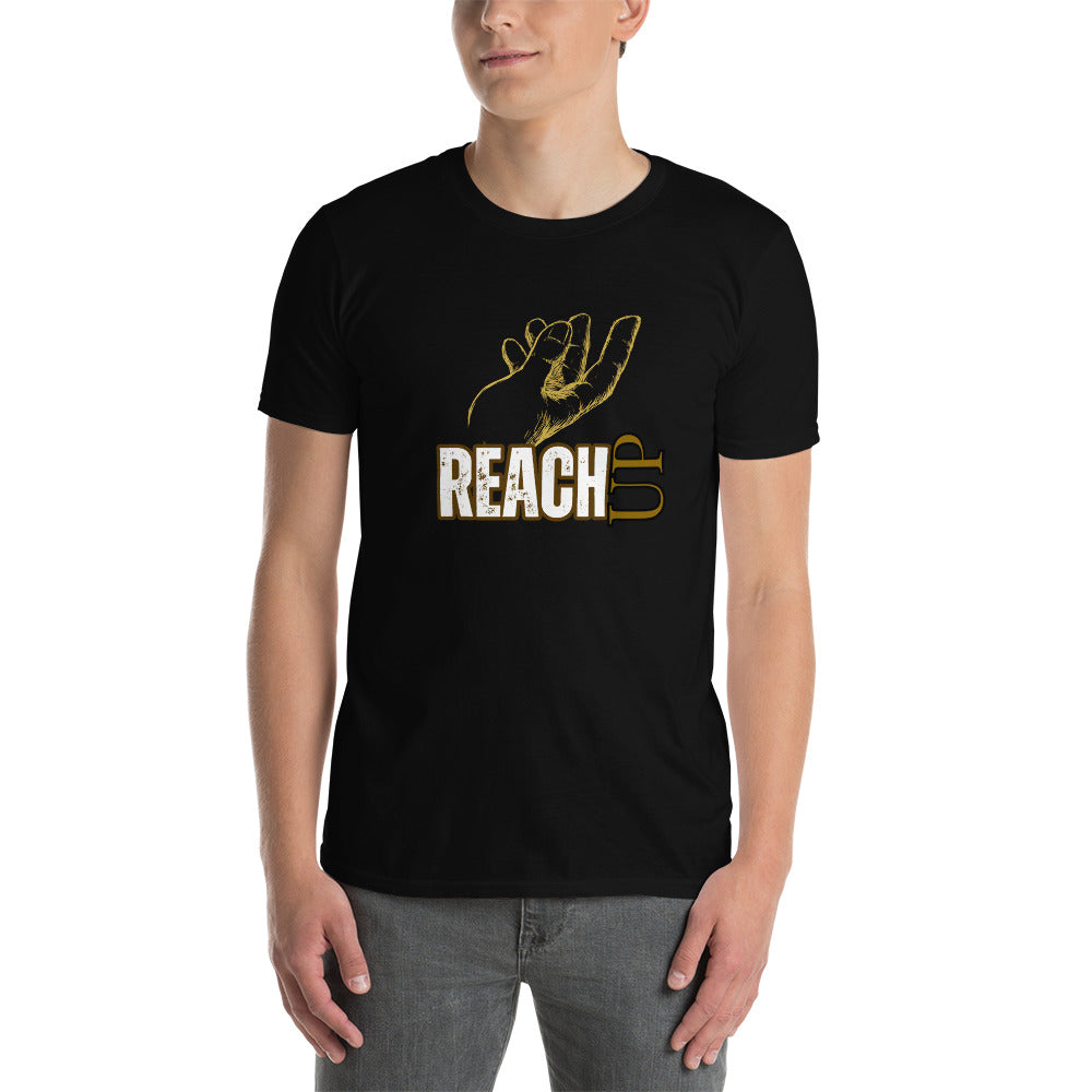REACH UP "Matthew 11:28" Short-Sleeve Unisex Cotton T-Shirt