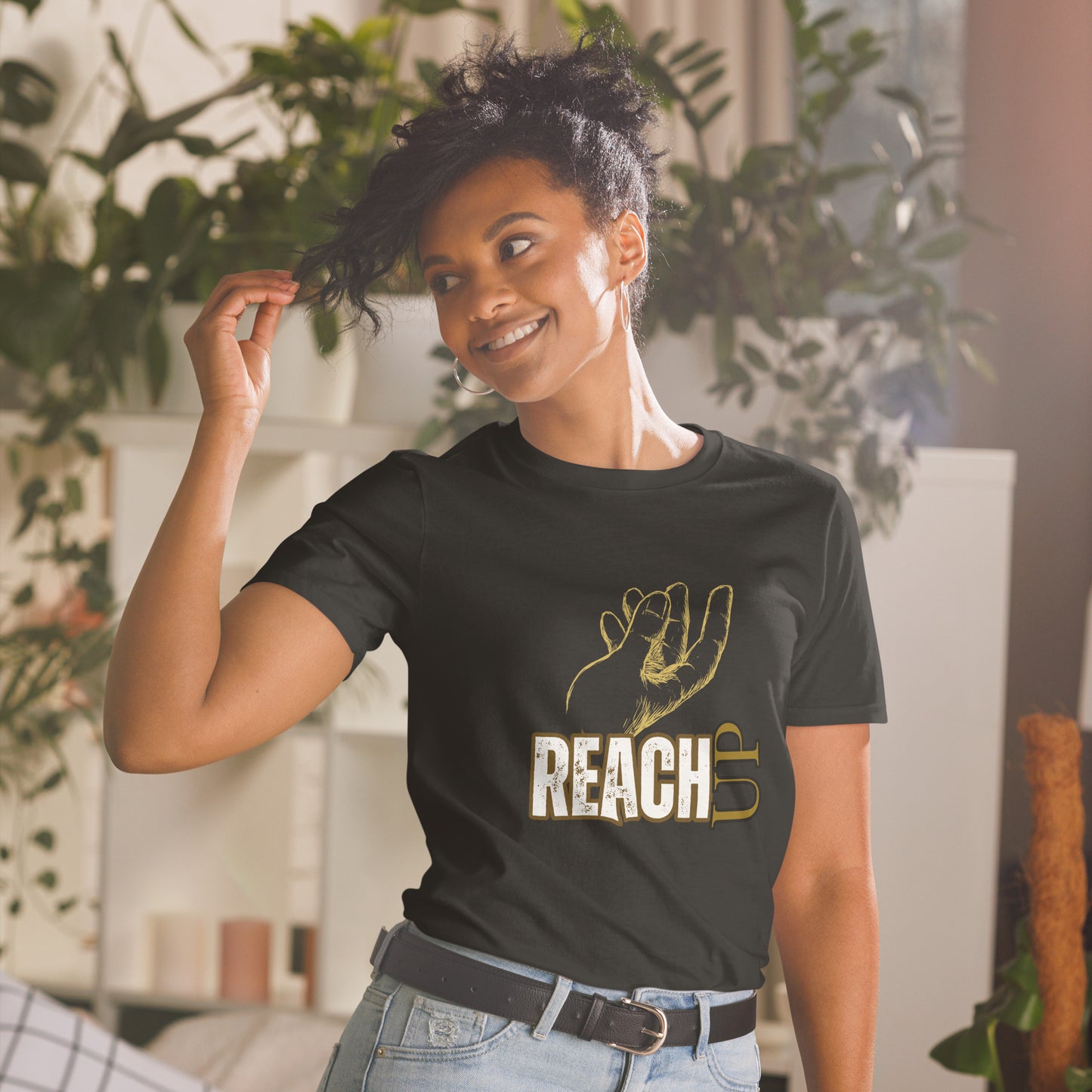 REACH UP "Matthew 11:28" Short-Sleeve Unisex Cotton T-Shirt