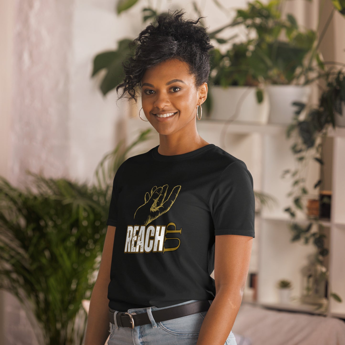 REACH UP "Matthew 11:28" Short-Sleeve Unisex Cotton T-Shirt