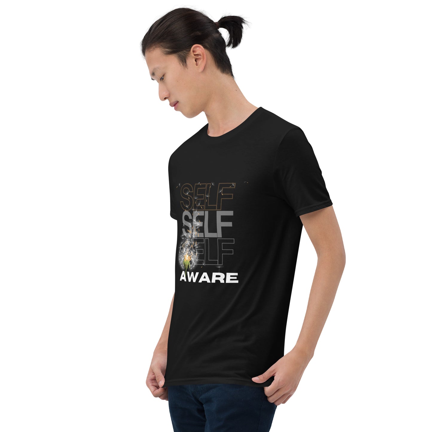 "SELF" Aware Short-Sleeve Unisexb Graphic Cotton T-Shirt
