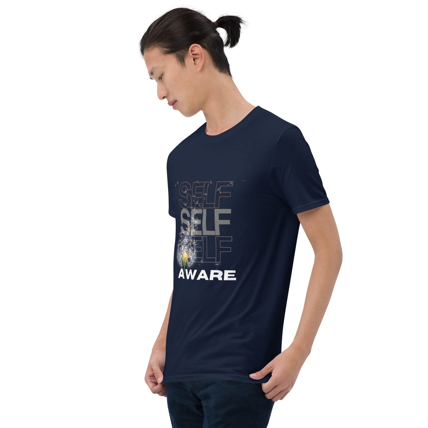 "SELF" Aware Short-Sleeve Unisexb Graphic Cotton T-Shirt