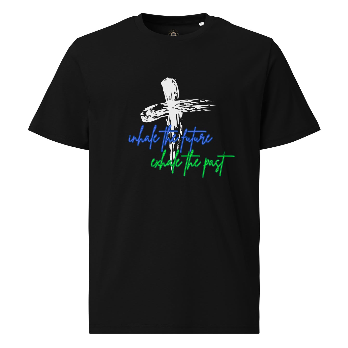 Inhale-Exhale Unisex organic graphic cotton t-shirt