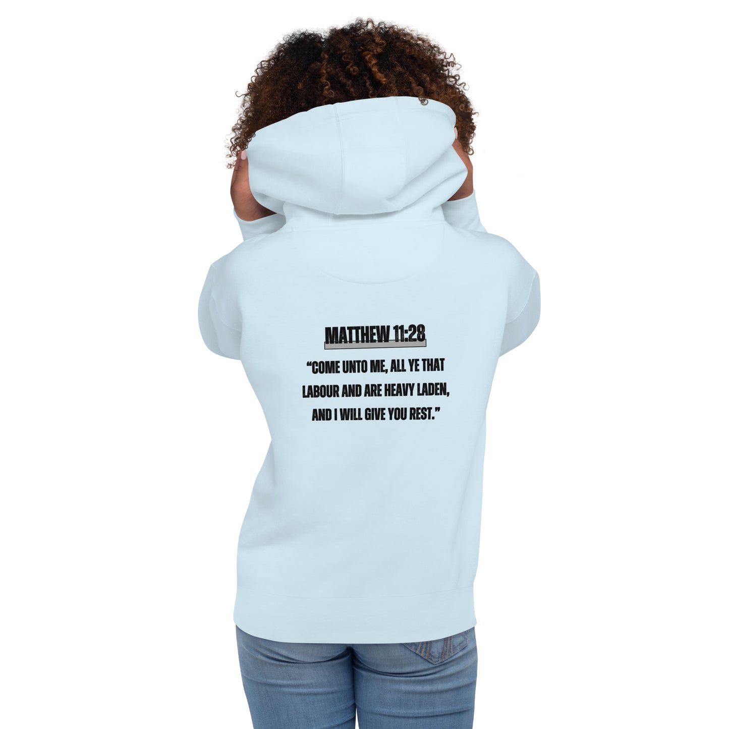 REACH UP "Matthew 11:28" Cotton Unisex Hoodie Sweatshirt