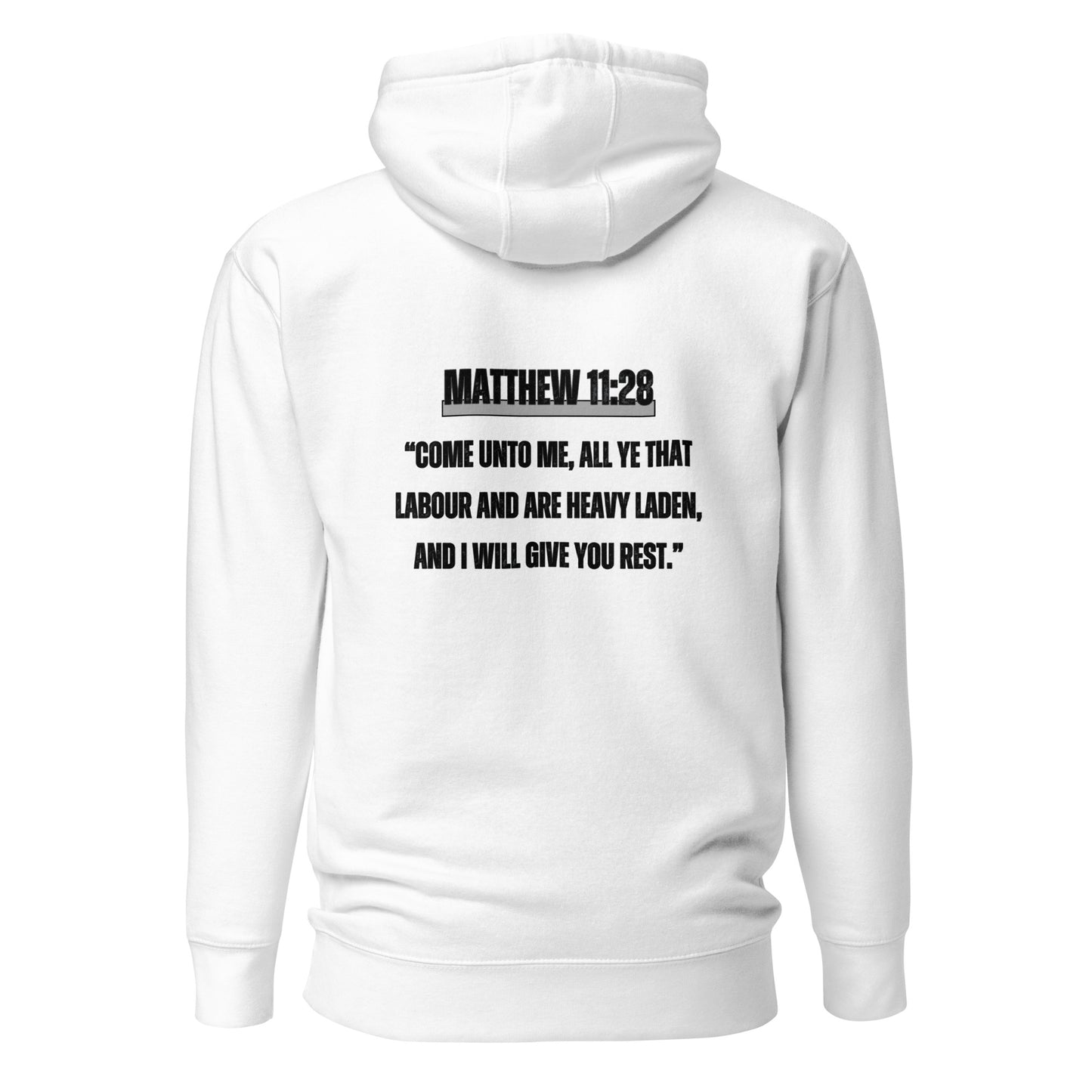 REACH UP "Matthew 11:28" Cotton Unisex Hoodie Sweatshirt