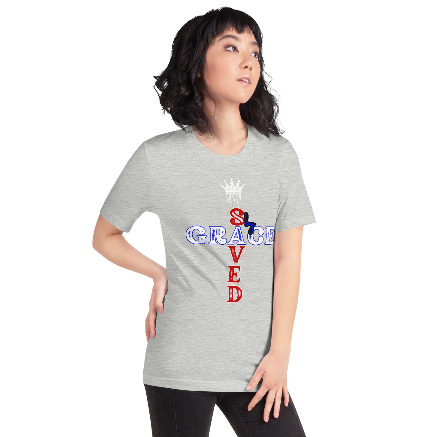 Saved by Grace Unisex Graphic ring spun t-shirt