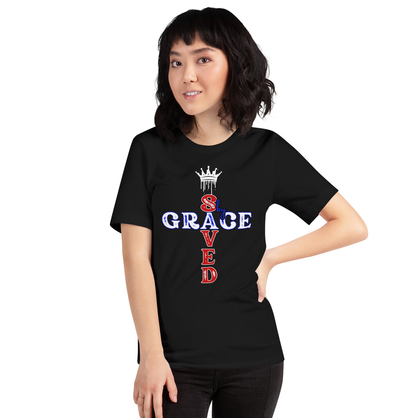 Saved by Grace Unisex Graphic ring spun t-shirt