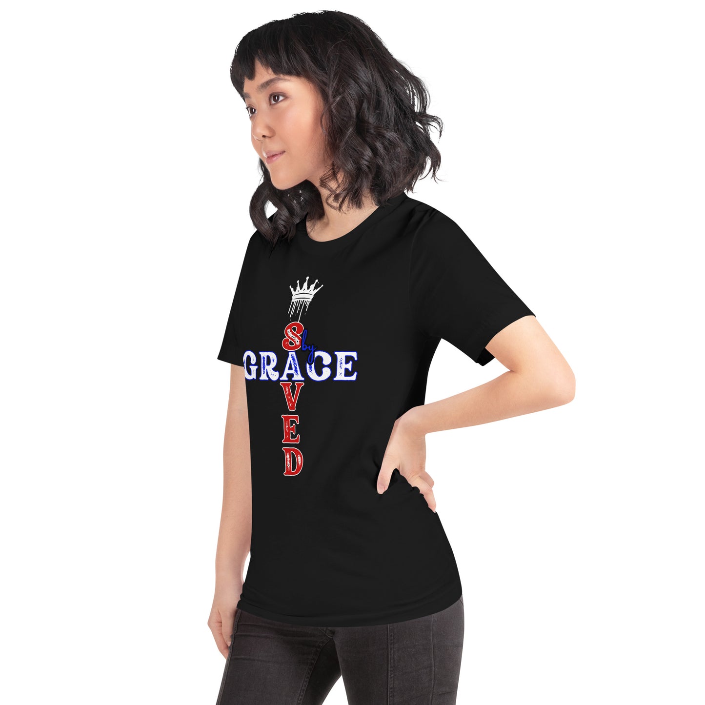 Saved by Grace Unisex Graphic ring spun t-shirt