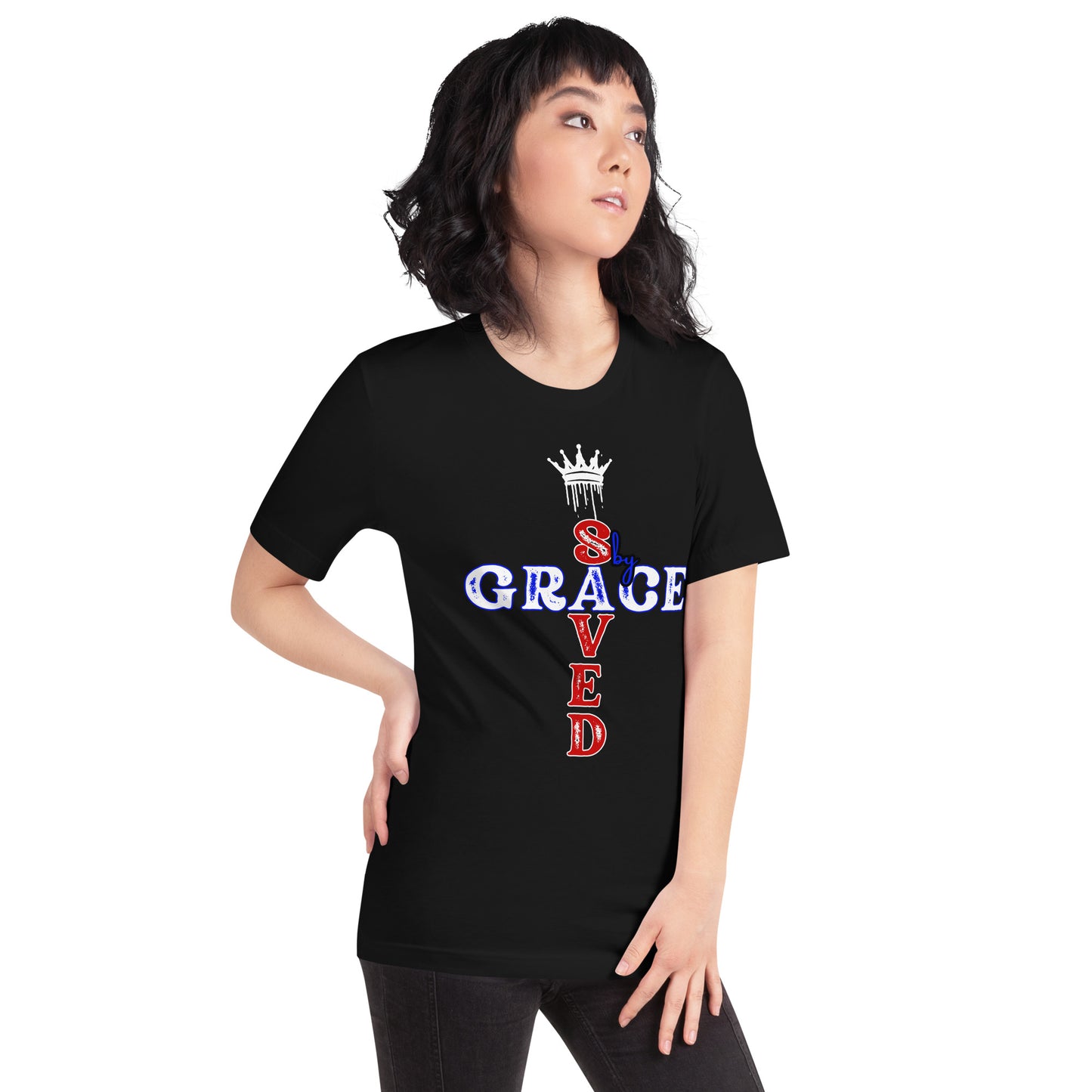 Saved by Grace Unisex Graphic ring spun t-shirt