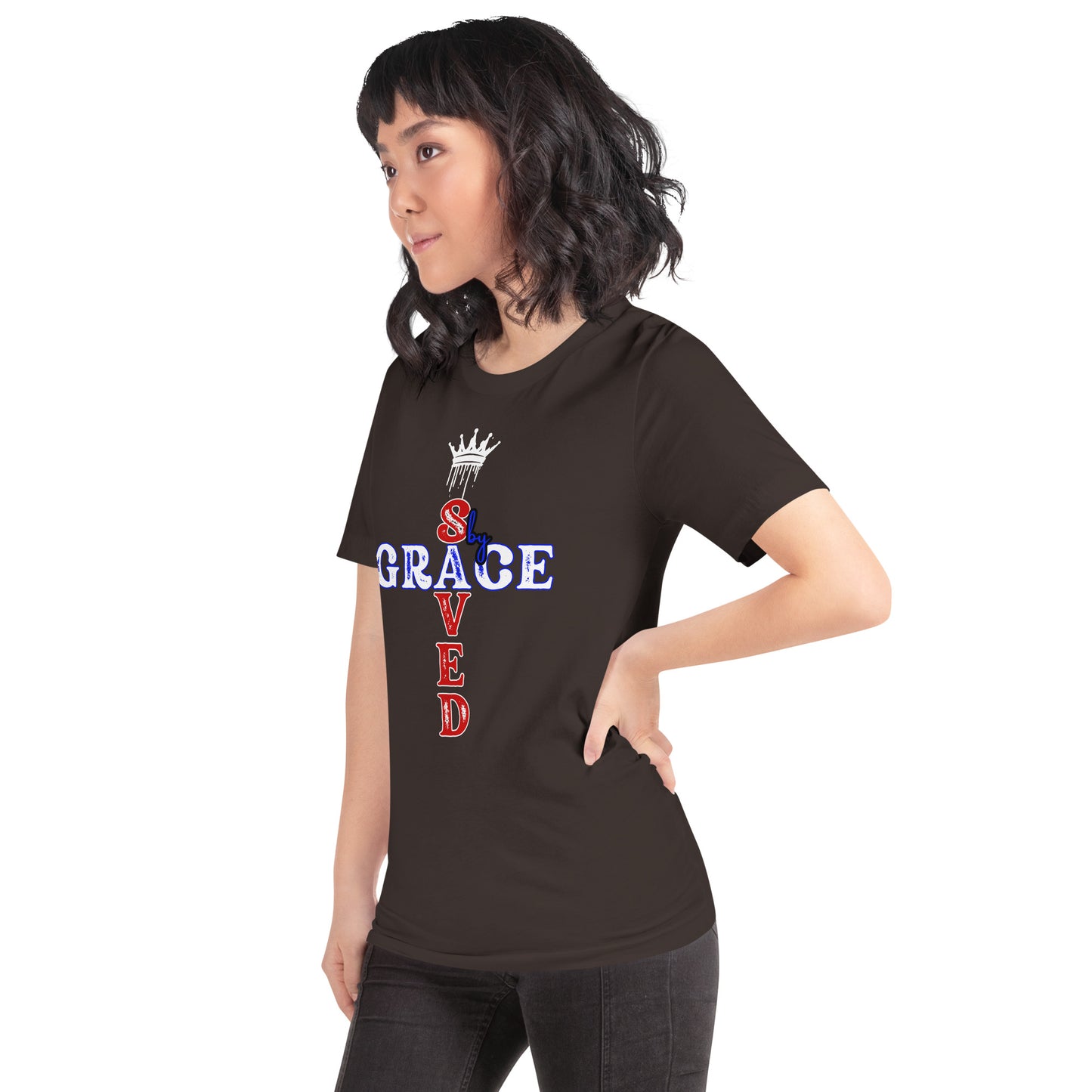 Saved by Grace Unisex Graphic ring spun t-shirt