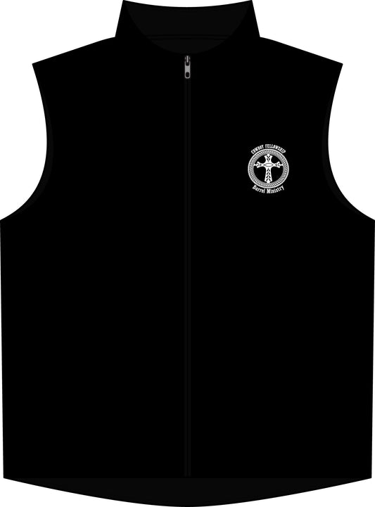 Cowboy Fellowship Church Barrel Ministry - Duck Bonded Soft Shell Vest – Embroidered Duck Hunting Logo Vest