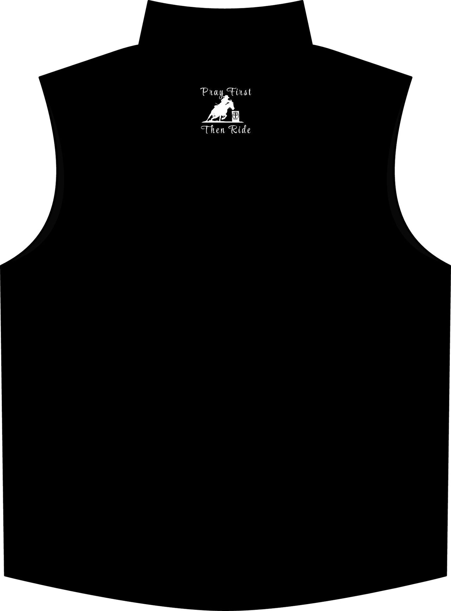 Cowboy Fellowship Church Barrel Ministry - Duck Bonded Soft Shell Vest – Embroidered Duck Hunting Logo Vest