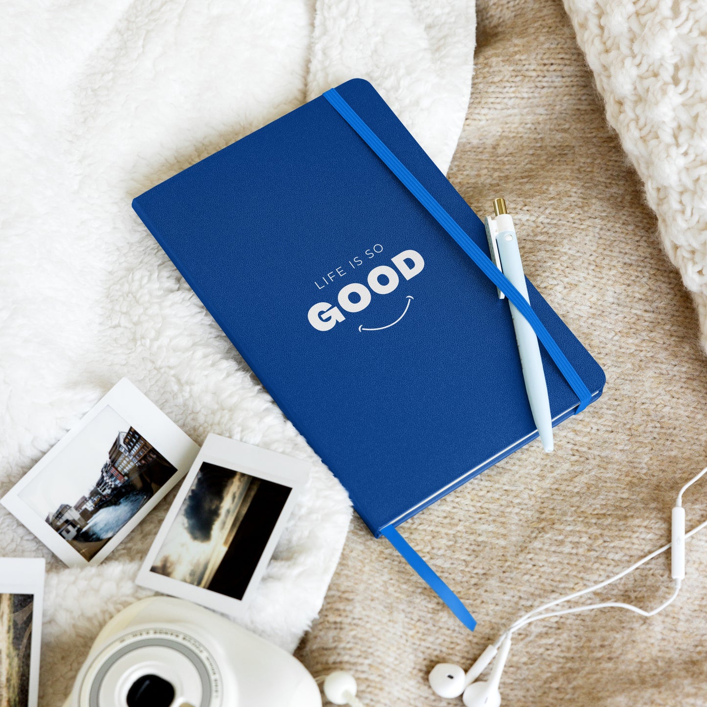 LIFE IS SO GOOD Hardcover bound journal notebook