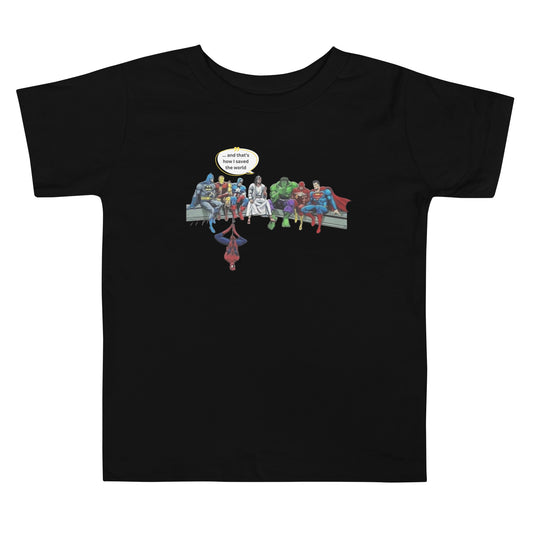 JESUS "how I saved the world" Toddler Short Sleeve Graphic Tee