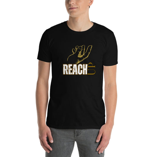 REACH UP "Matthew 11:28" Short-Sleeve Unisex Cotton T-Shirt