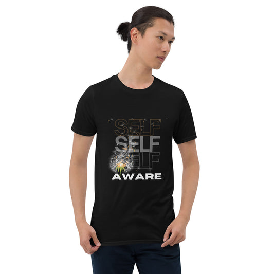 "SELF" Aware Short-Sleeve Unisexb Graphic Cotton T-Shirt