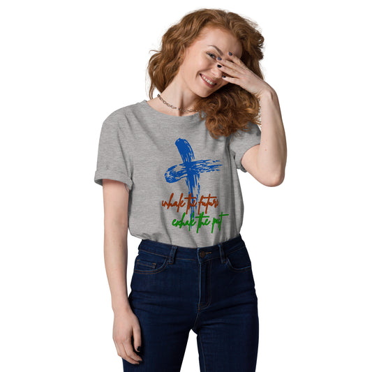 Inhale-Exhale Unisex organic graphic cotton t-shirt
