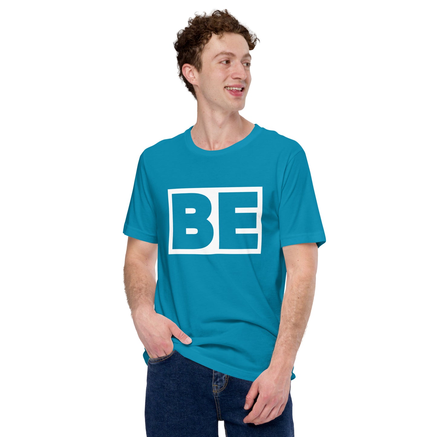 "BE" Unisex Custom Graphic Cotton T-shirt