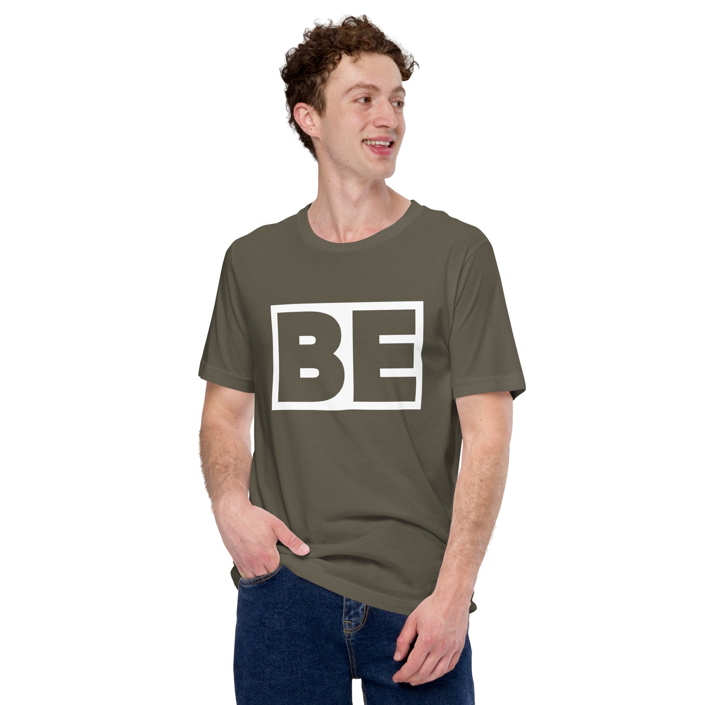 "BE" Unisex Custom Graphic Cotton T-shirt