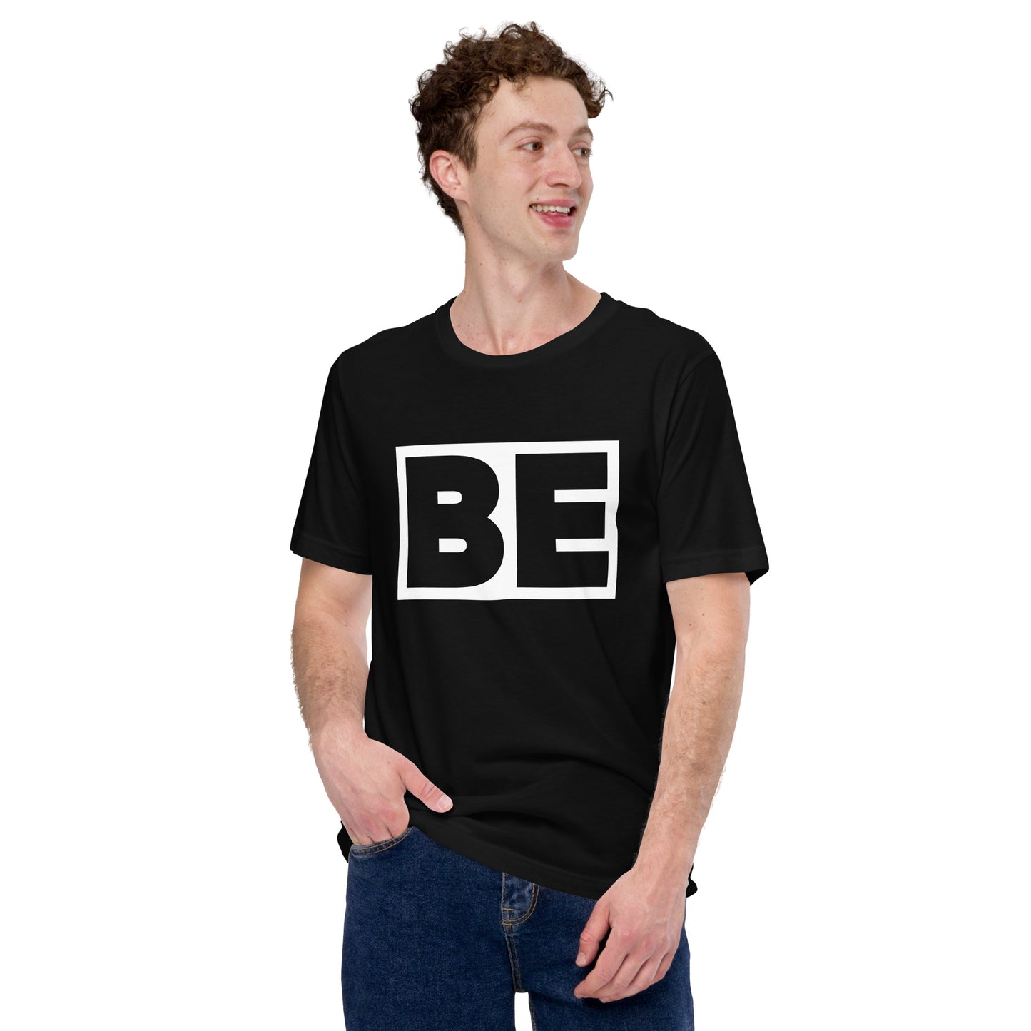 "BE" Unisex Custom Graphic Cotton T-shirt