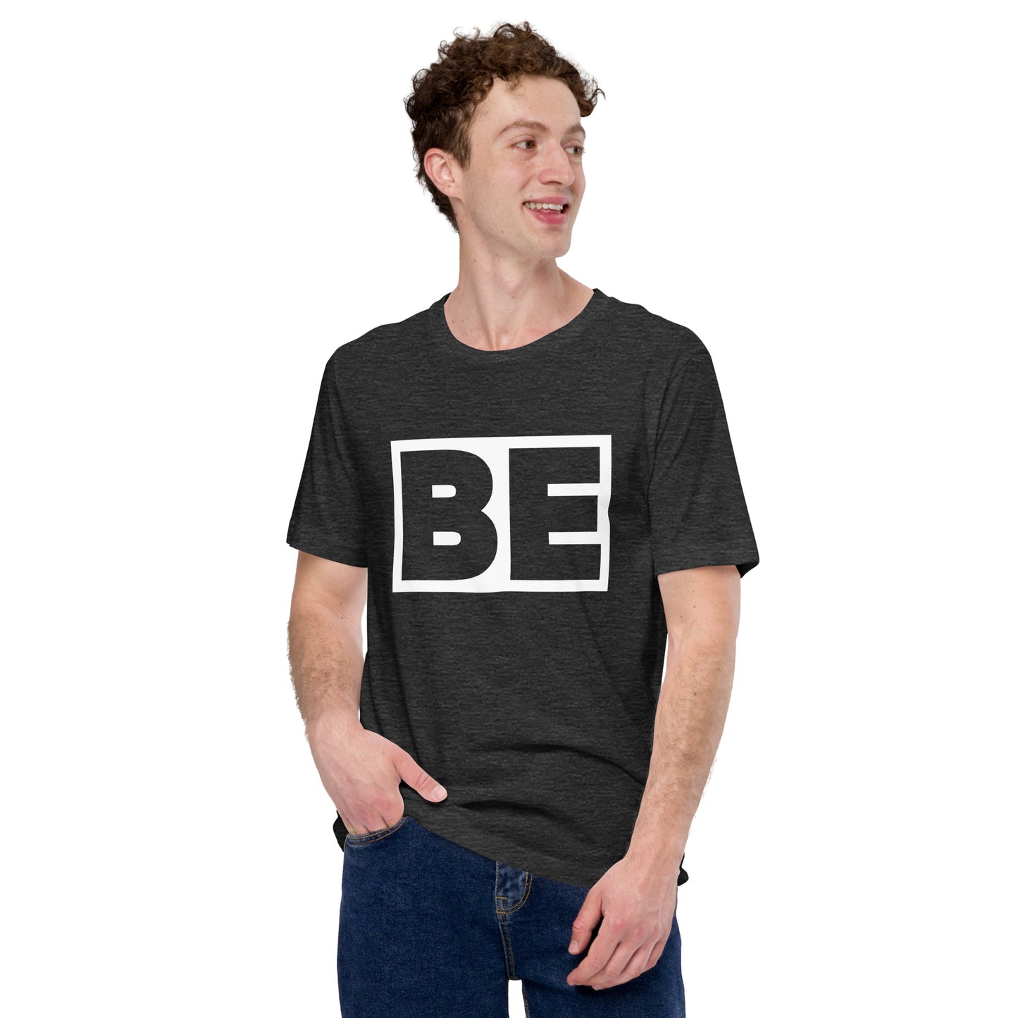 "BE" Unisex Custom Graphic Cotton T-shirt